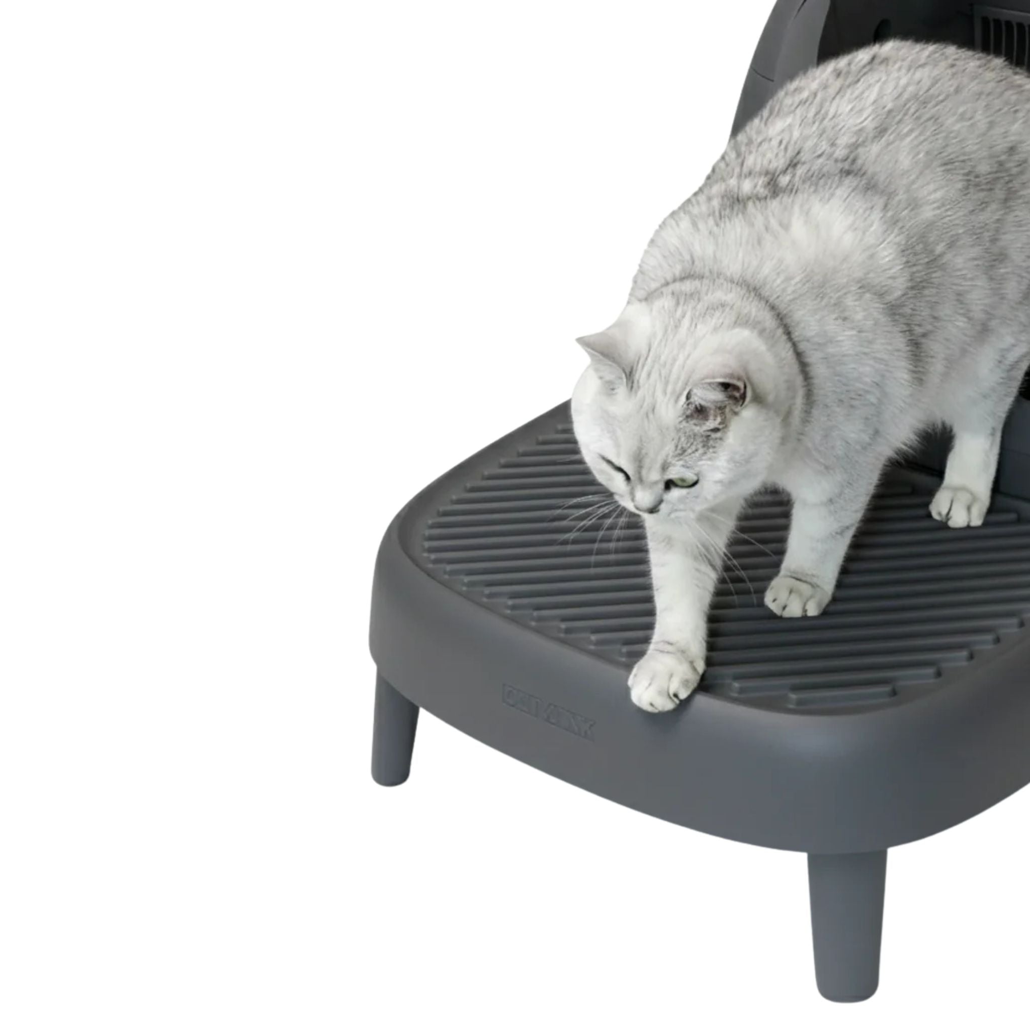 Catlink Scooper Open-X Ramp ( White / Dark Grey Color )