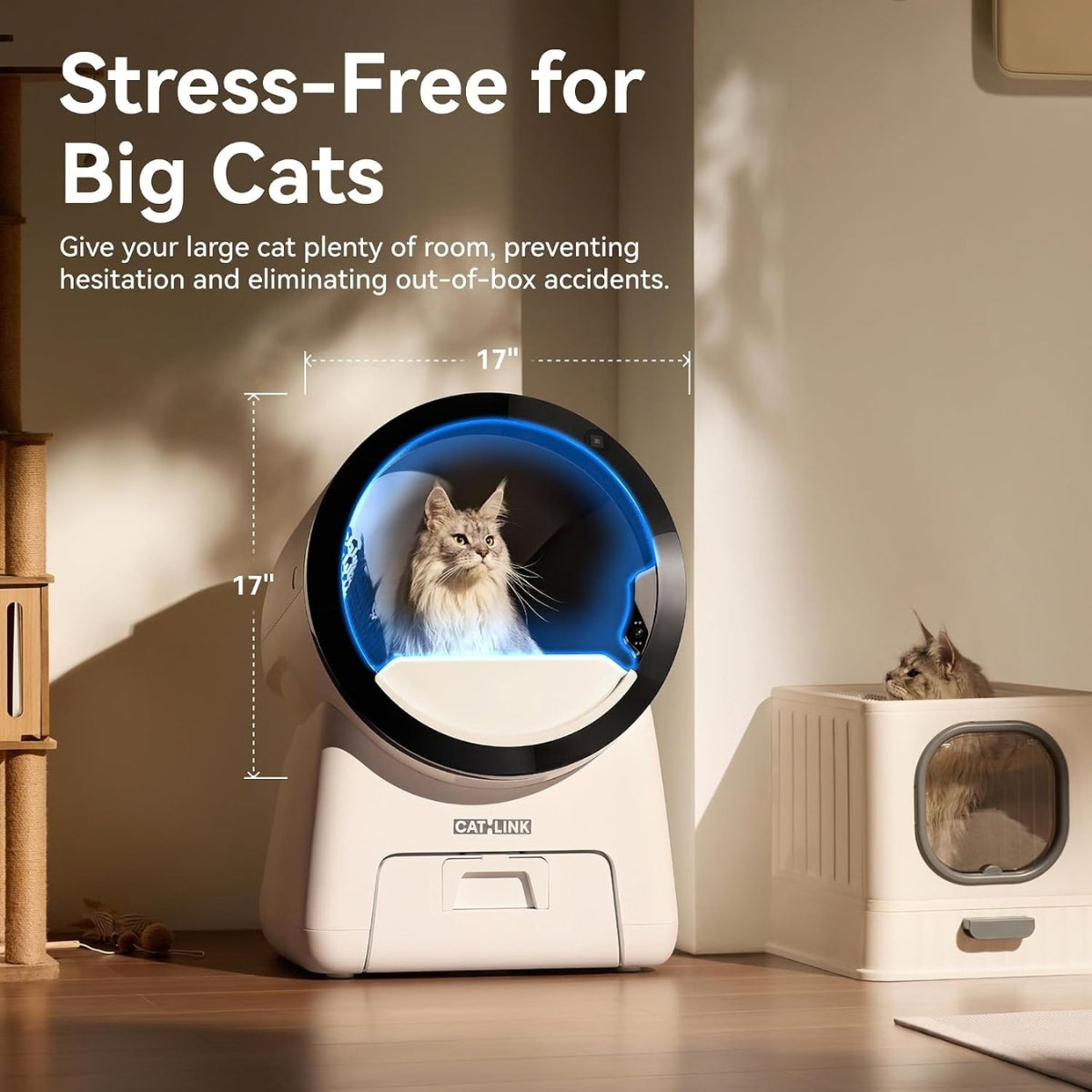CATLINK Scoop Robot Pro AI Dual-Camera Automatic Cat Litter Box | 5-Year Local Warranty | Smartpaw Official Singapore - View 2