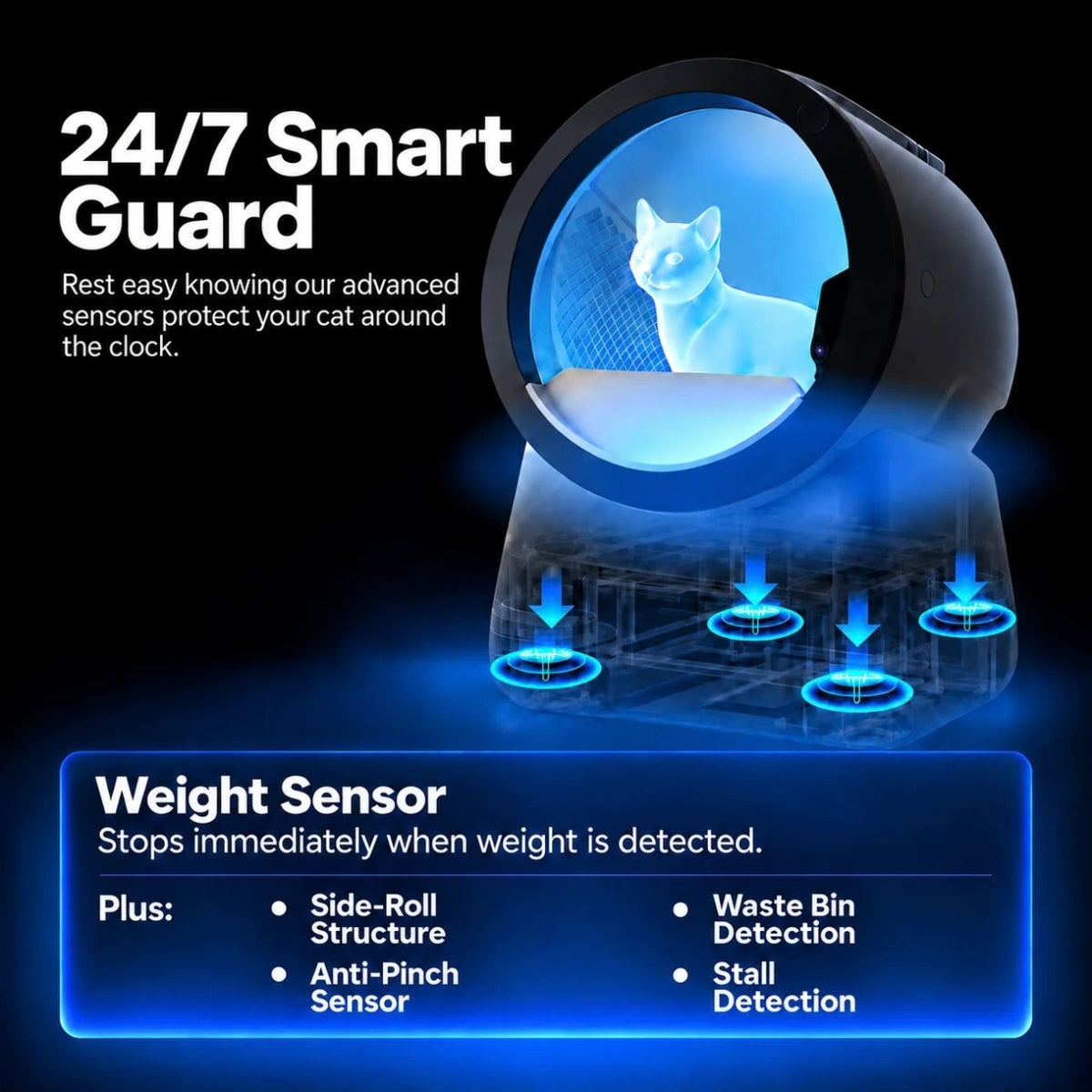 CATLINK Scoop Robot Pro AI Dual-Camera Automatic Cat Litter Box | 5-Year Local Warranty | Smartpaw Official Singapore - View 8