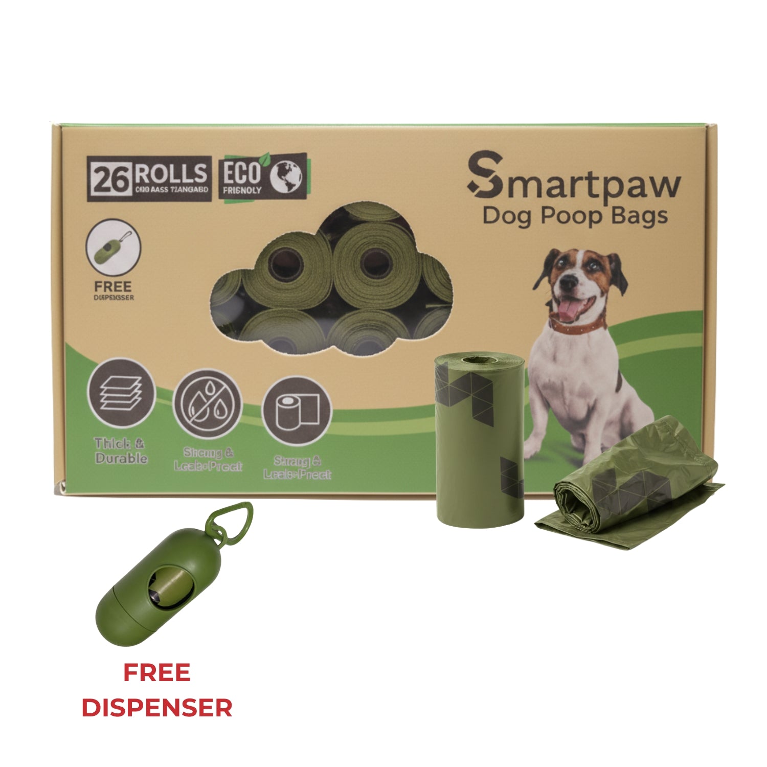 SmartpawLite Dog Poop Bags – Eco-Friendly, Leak-Proof, Lavender