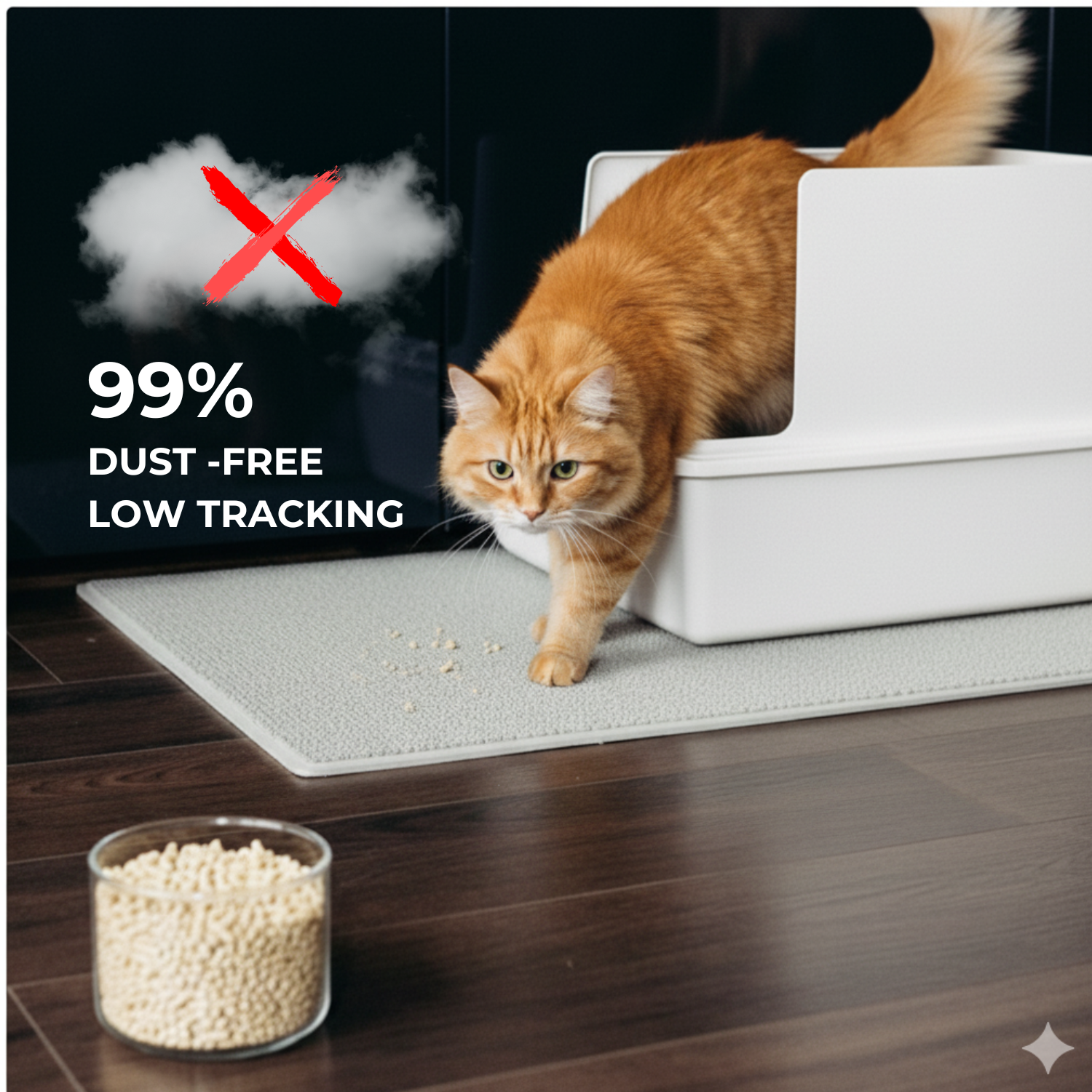 TriadCats Crushed Tofu Cat Litter with Advanced Blood Detector