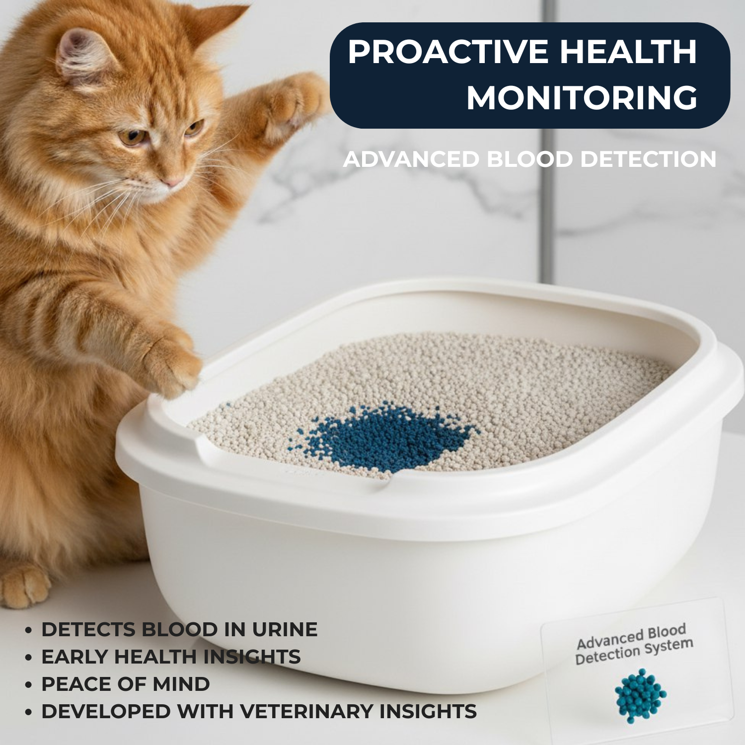 TriadCats Crushed Tofu Cat Litter with Advanced Blood Detector