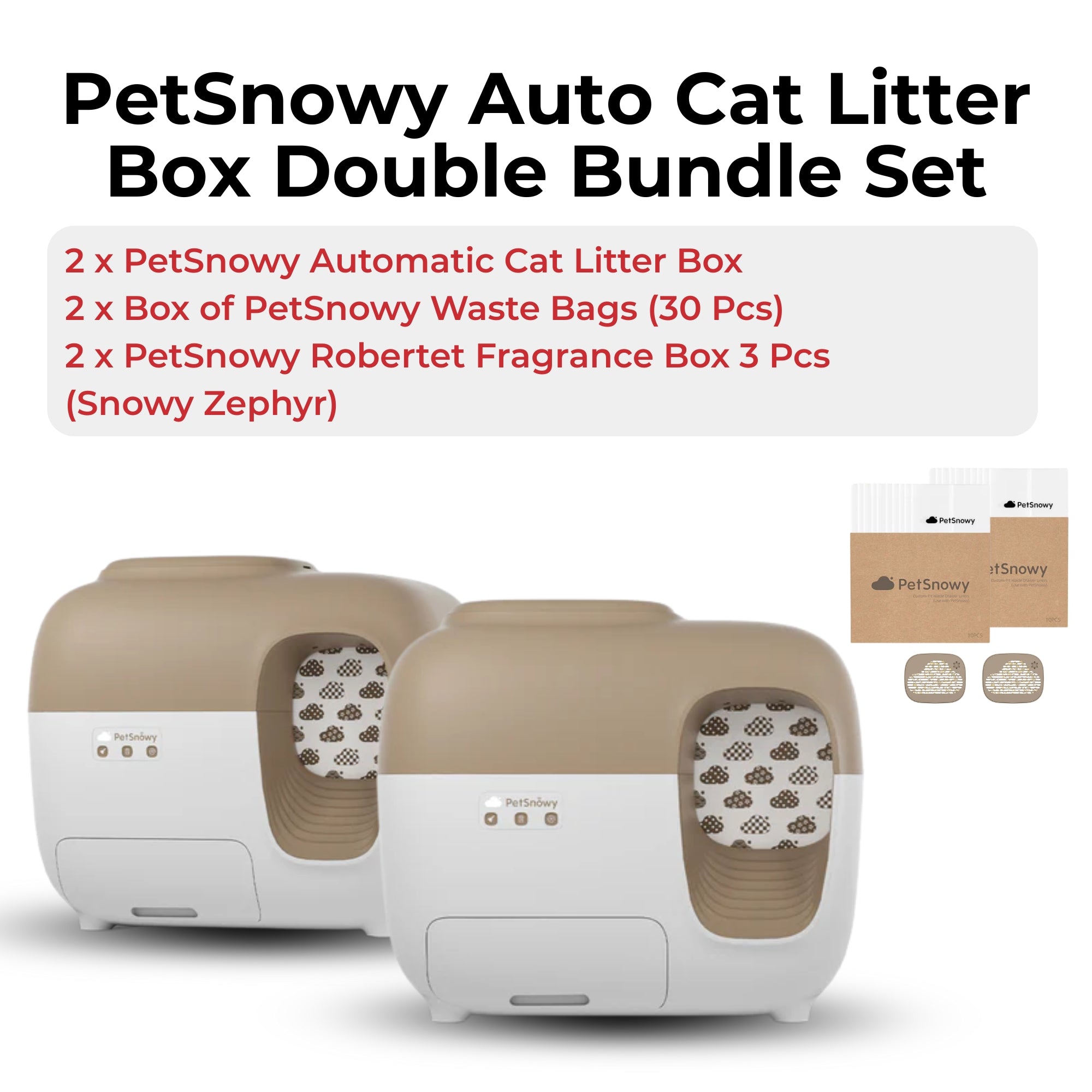 PetSnowy SNOW+ Self-Cleaning Cat Litter Box – Best Odor Control with Hands-Free Cleaning