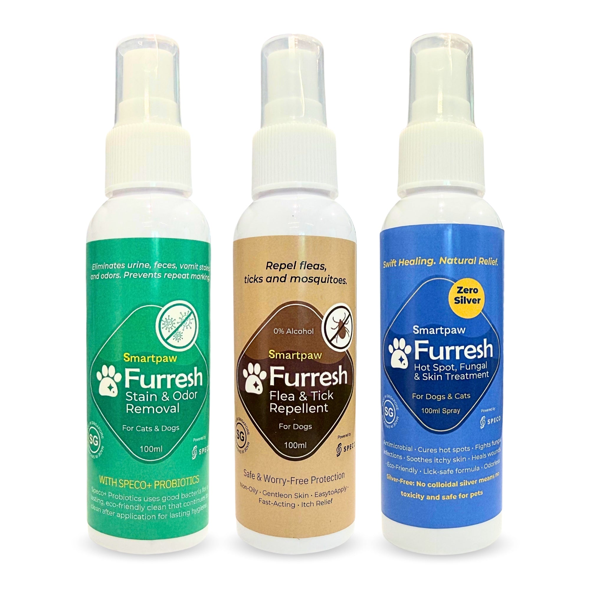 Furresh Pet Spray 100ml | Odor Remover, Flea Tick & Skin Care
