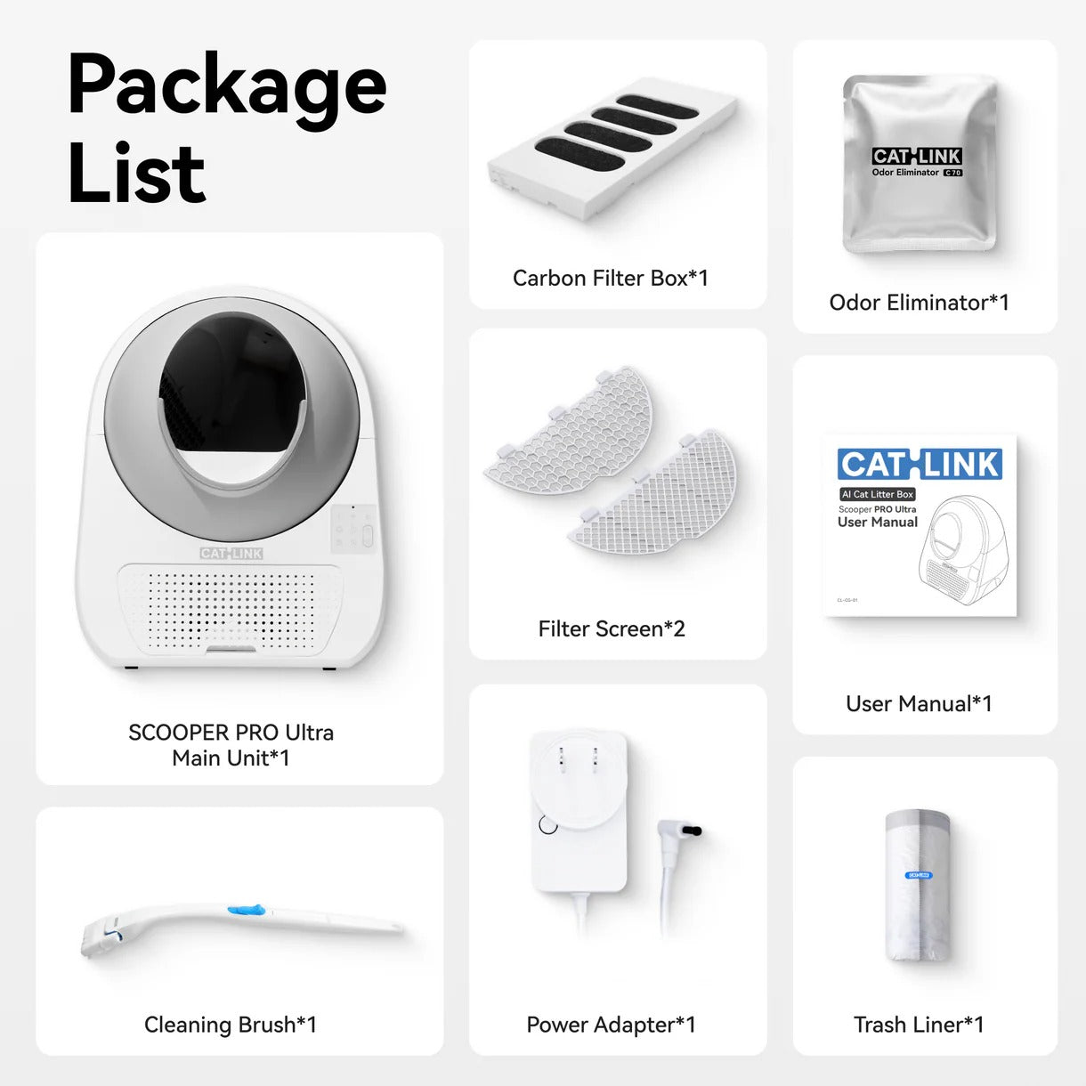 CATLINK AI 2.4/5GHz Camera Cat Litter Box - Scooper Pro Ultra