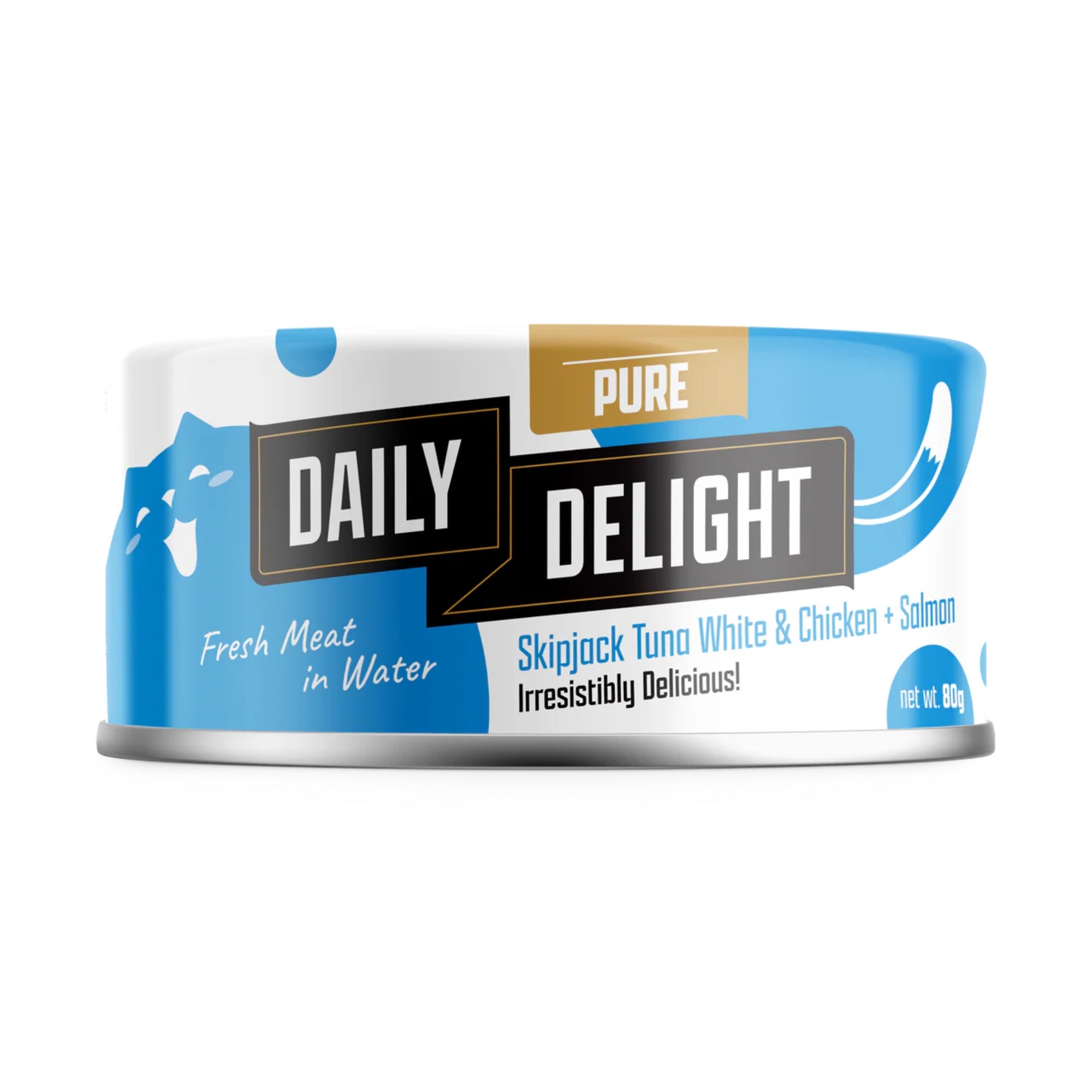 Daily Delight Canned Wet Food For Cats 80g (Pure Range) 24-Pack Cans