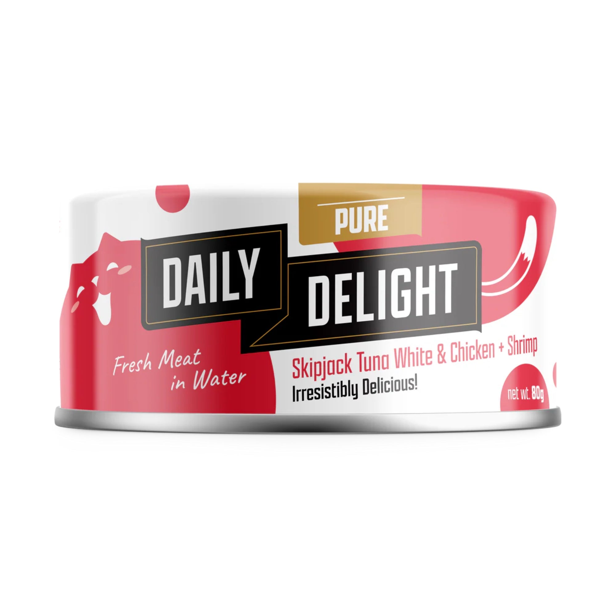 Daily Delight Canned Wet Food For Cats 80g (Pure Range) 24-Pack Cans