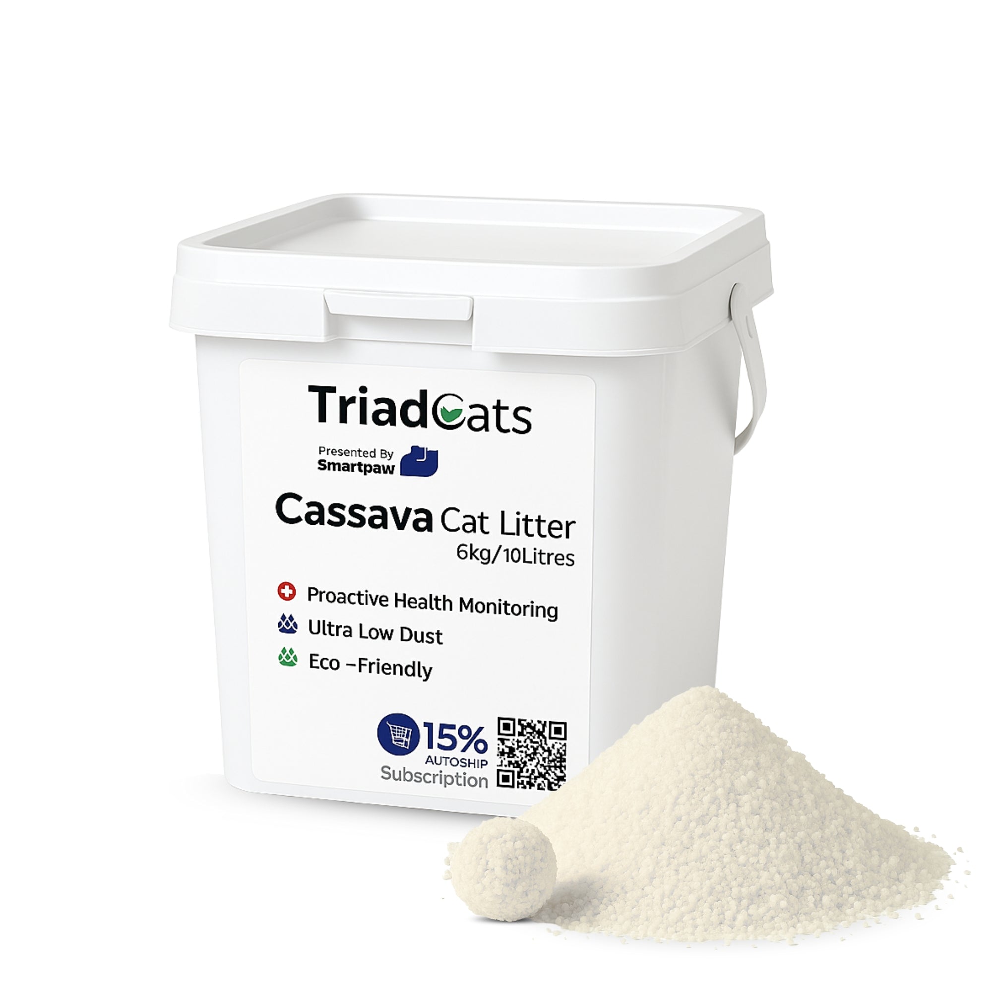 TriadCats Cassava Cat Litter 6kg/10L