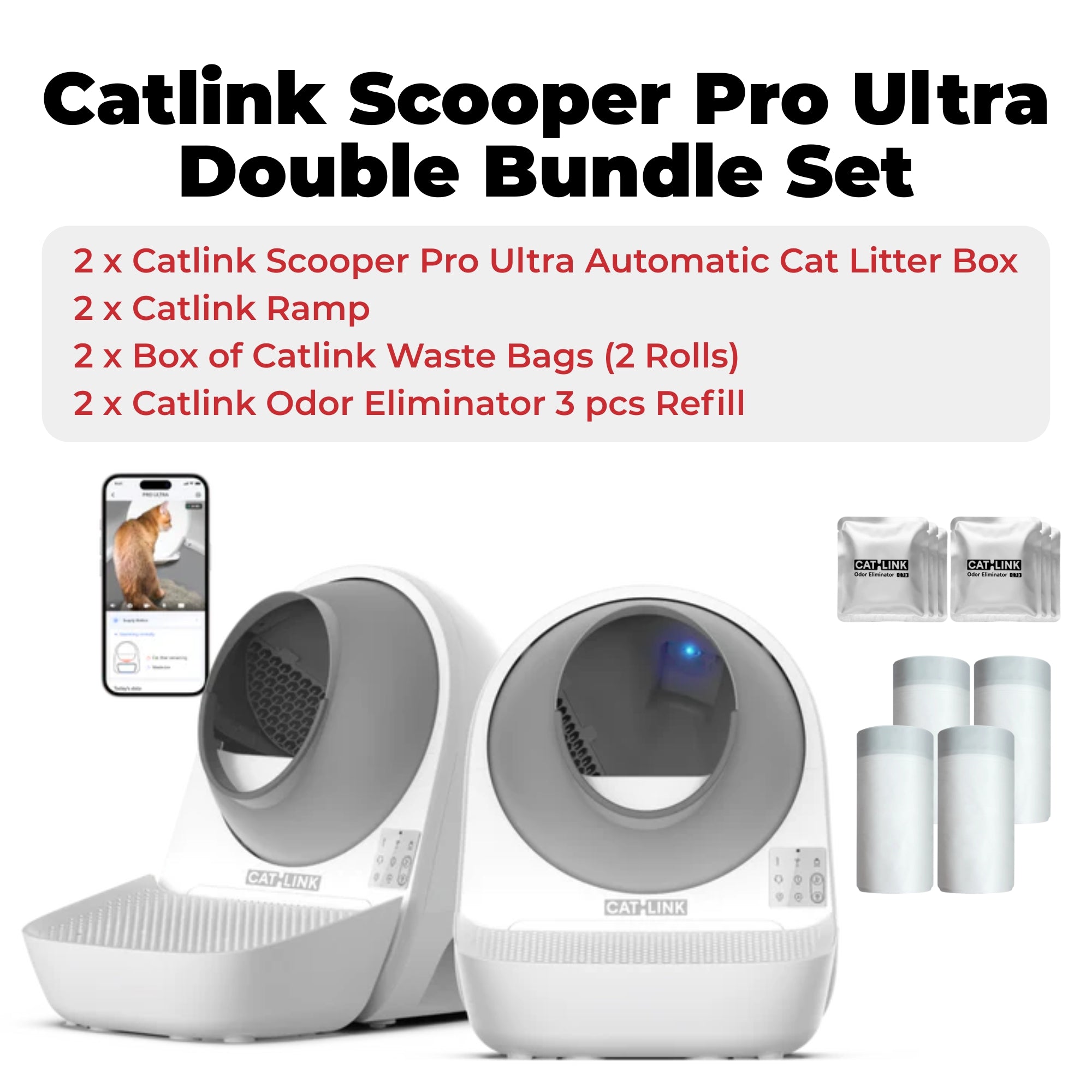 CATLINK AI 2.4/5GHz Camera Cat Litter Box - Scooper Pro Ultra