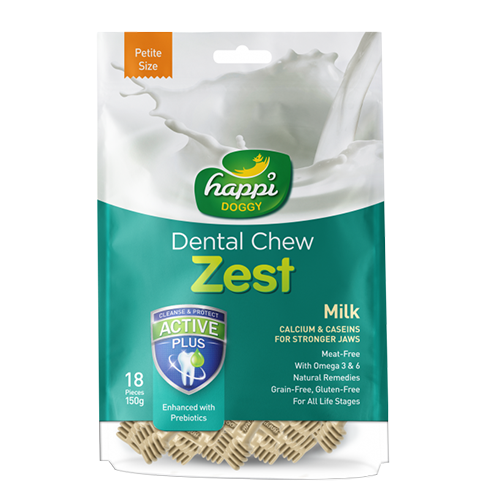 Happi Doggy Dog Dental Chew Zest Milk