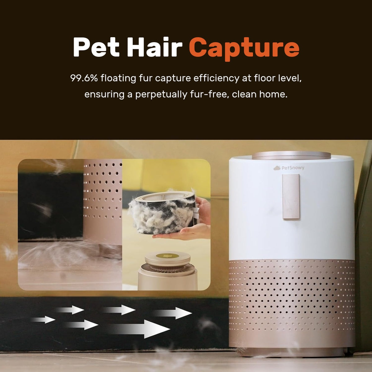 PetSnowy Smart Pet Air Purifier [PRE-ORDER] Dispatches 2-3 November (Includes FREE Genuine H13 Filter worth S$65.90)