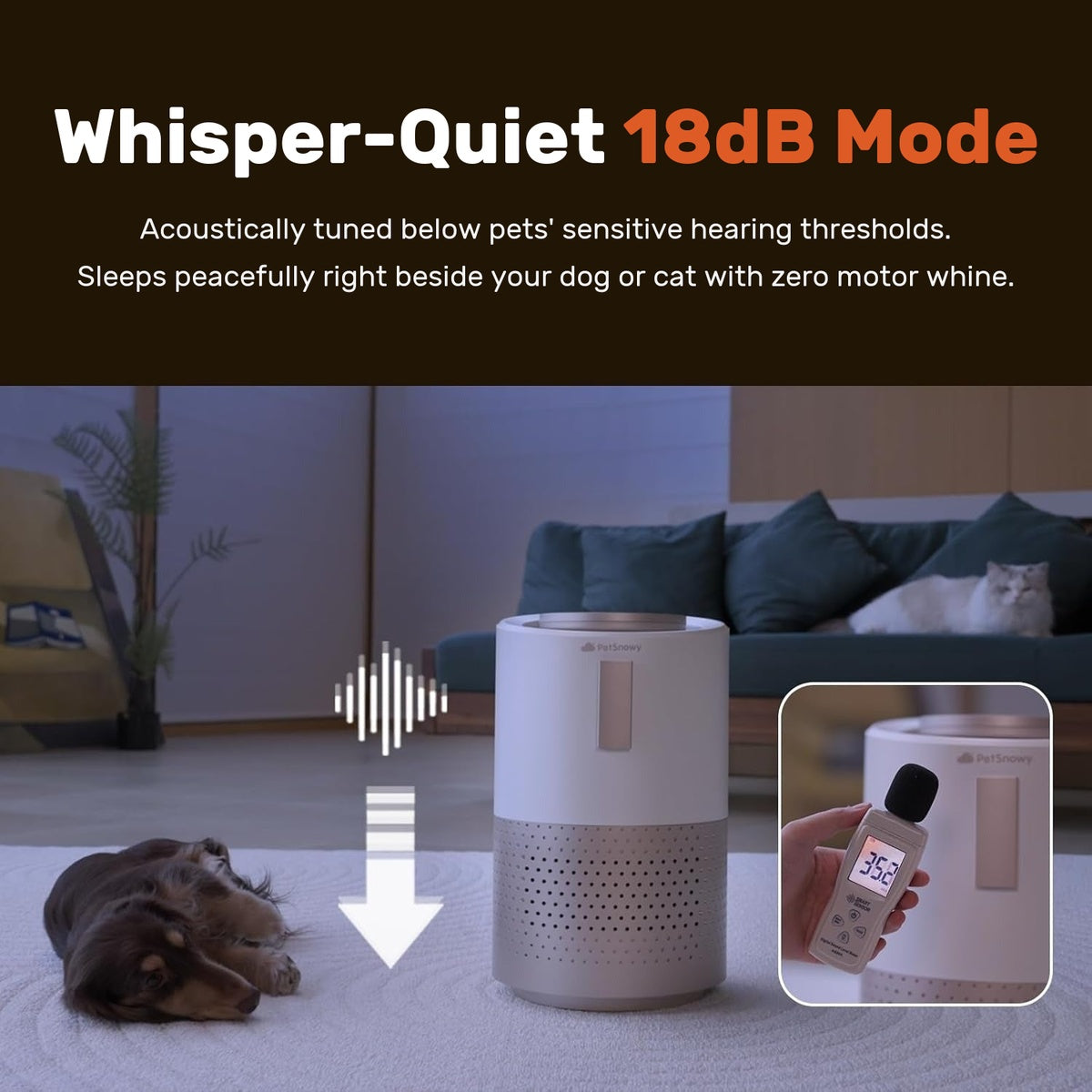PetSnowy Smart Pet Air Purifier [PRE-ORDER] Dispatches 2-3 November (Includes FREE Genuine H13 Filter worth S$65.90)