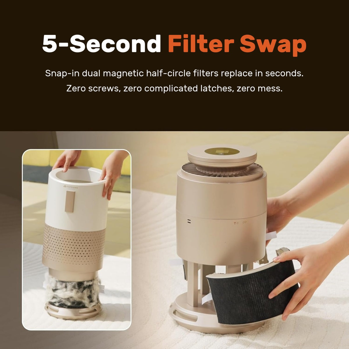 PetSnowy Smart Pet Air Purifier [PRE-ORDER] Dispatches 2-3 November (Includes FREE Genuine H13 Filter worth S$65.90)