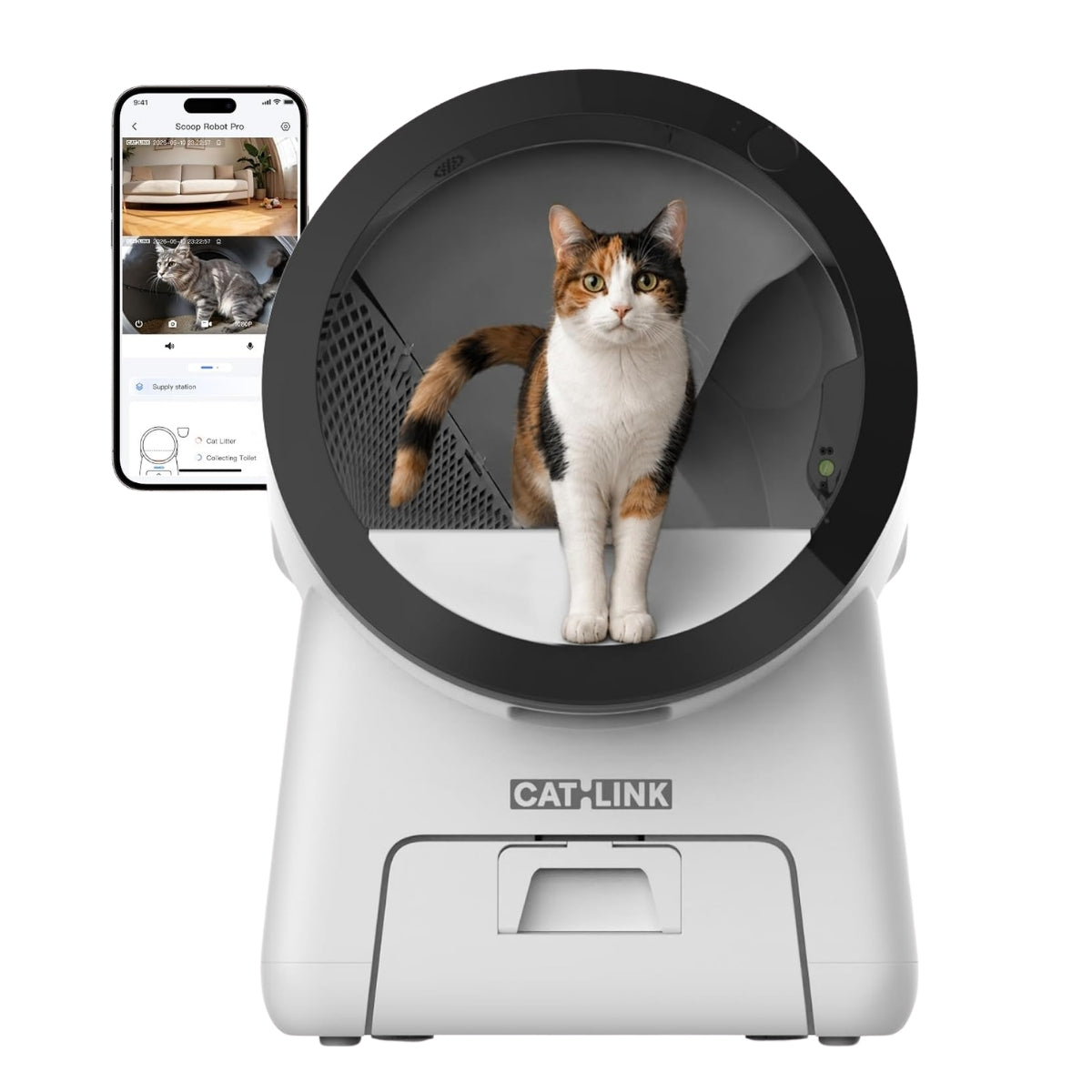 CATLINK Scoop Robot Pro AI Dual-Camera Automatic Cat Litter Box | 5-Year Local Warranty | Smartpaw Official Singapore