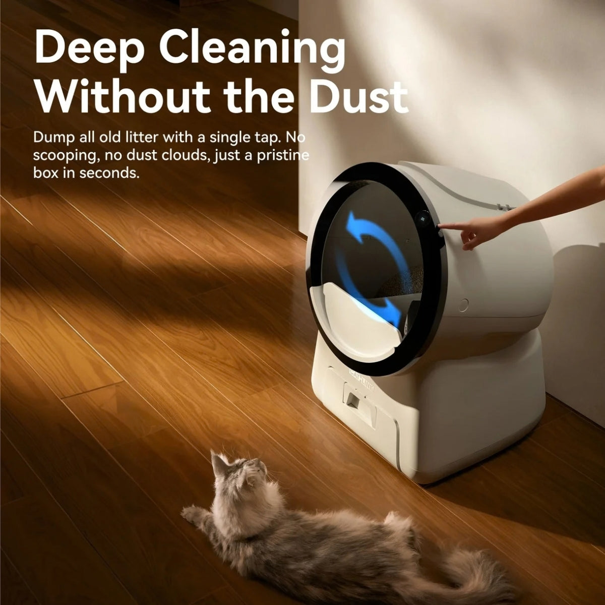 CATLINK Scoop Robot Pro AI Dual-Camera Automatic Cat Litter Box | 5-Year Local Warranty | Smartpaw Official Singapore - View 4