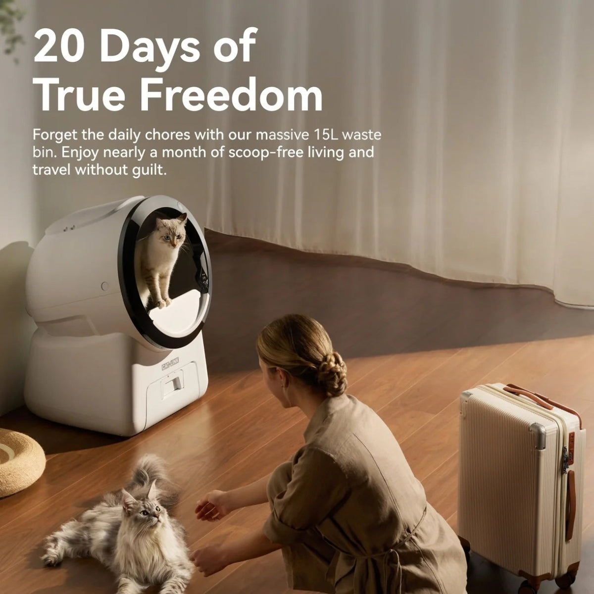 CATLINK Scoop Robot Pro AI Dual-Camera Automatic Cat Litter Box | 5-Year Local Warranty | Smartpaw Official Singapore - View 5
