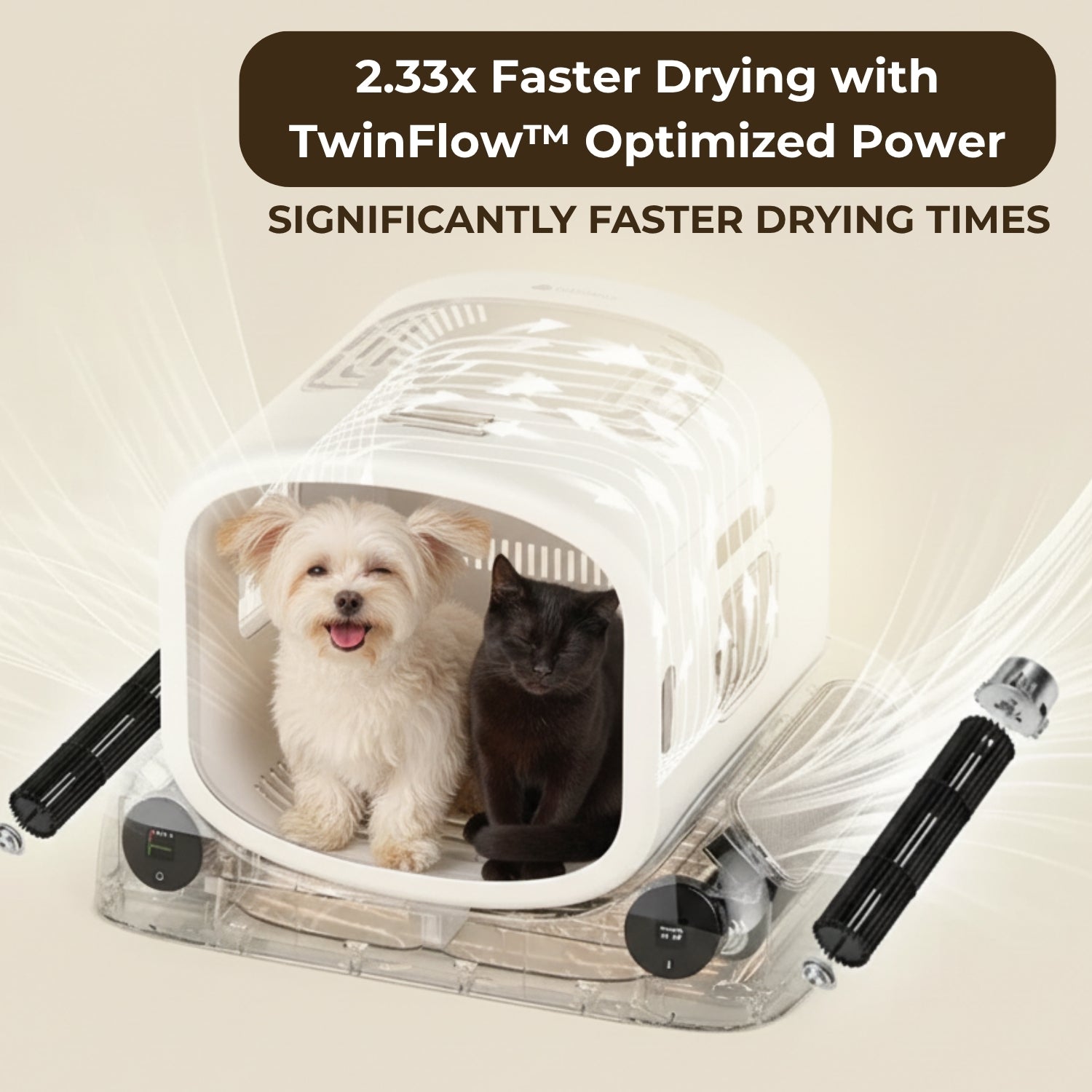 PetSnowy SMILE Ultra-Quiet Dog & Cat Dryer Box