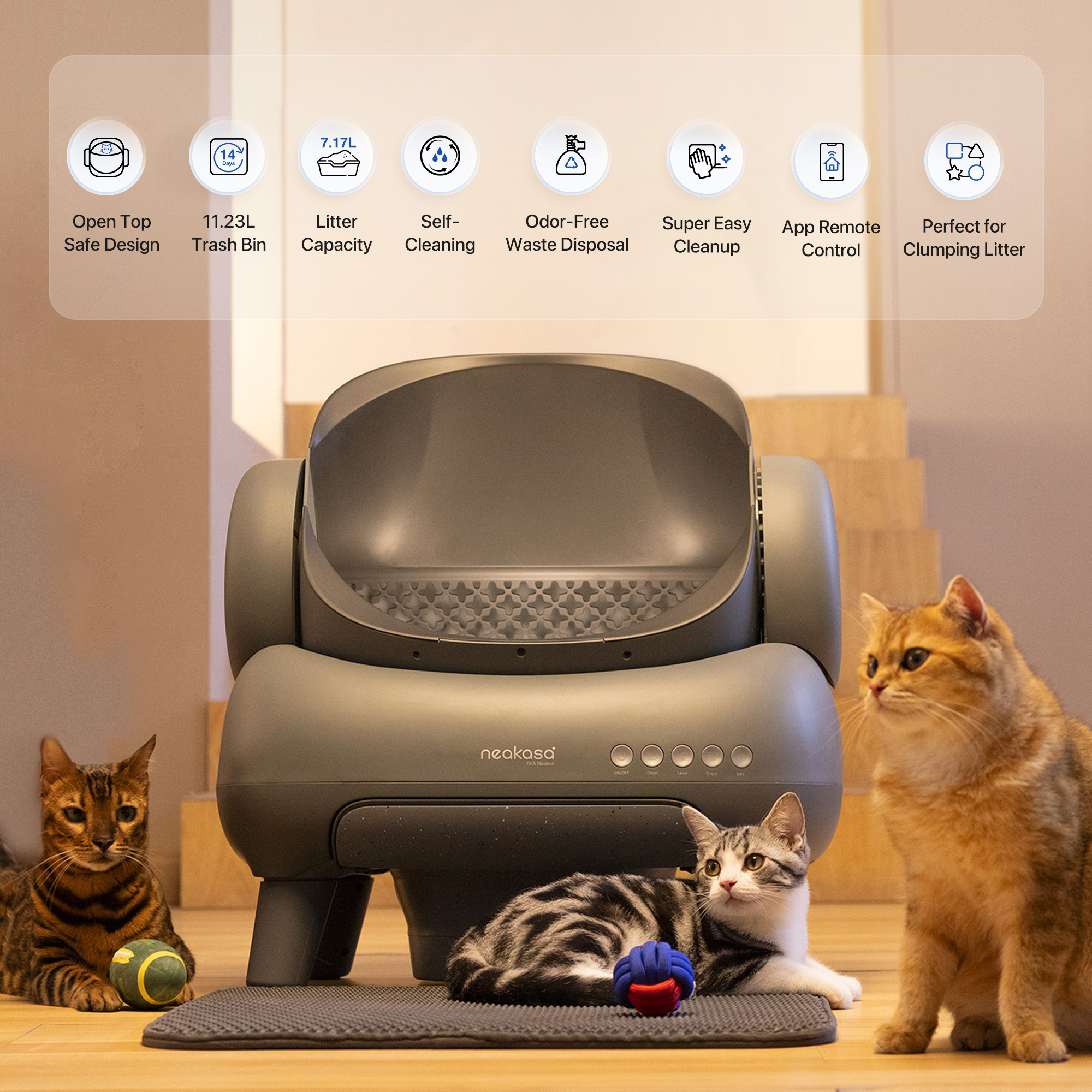 Neakasa M1 Open-Top Self-Cleaning Automatic Cat Litter Box