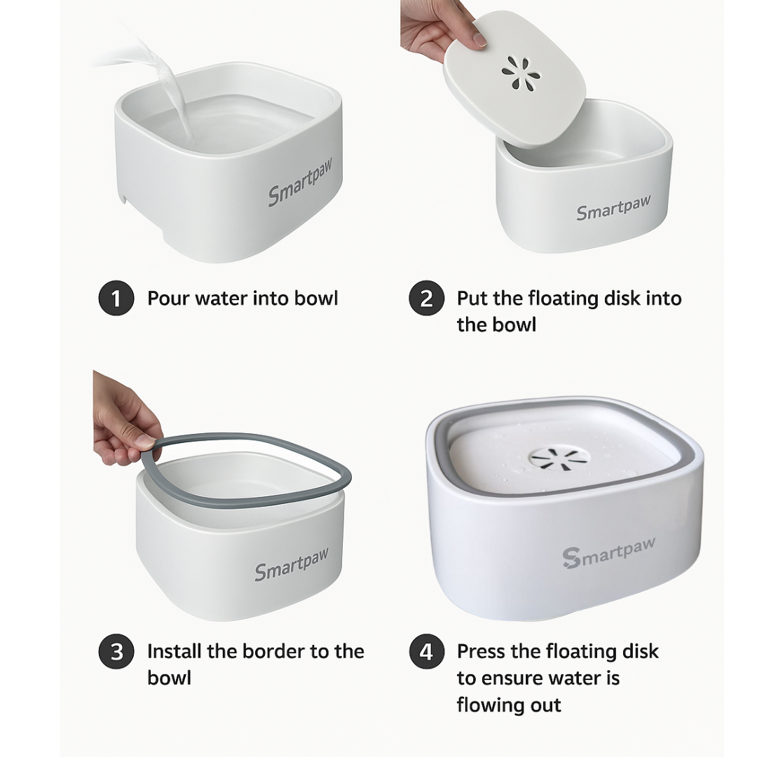 SmartpawLite No Splash Pet Water Bowl 2.0