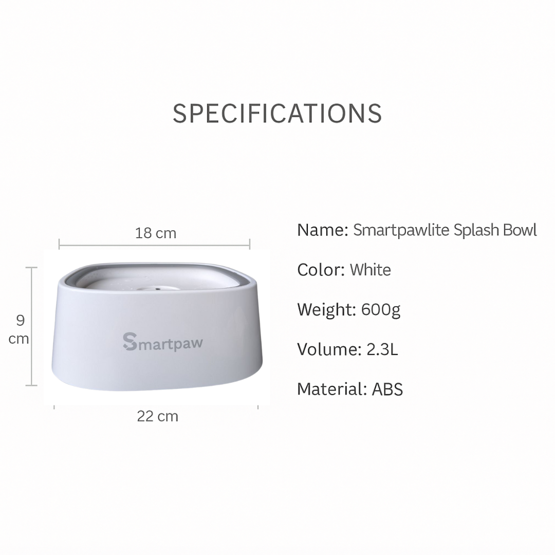SmartpawLite No Splash Pet Water Bowl 2.0