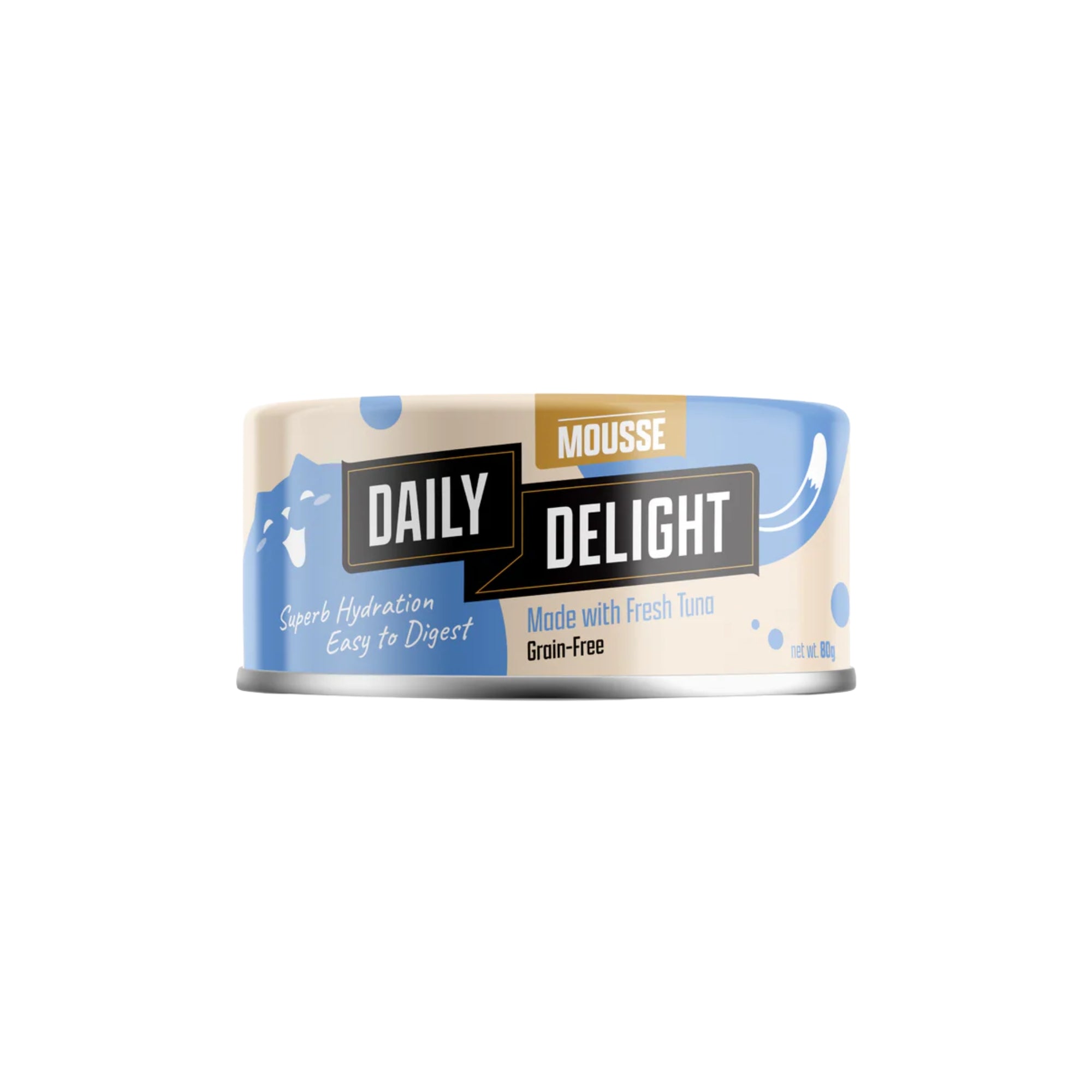 Daily Delight Canned Wet Food For Cats 80g (Mousse Range) 24-Pack Cans