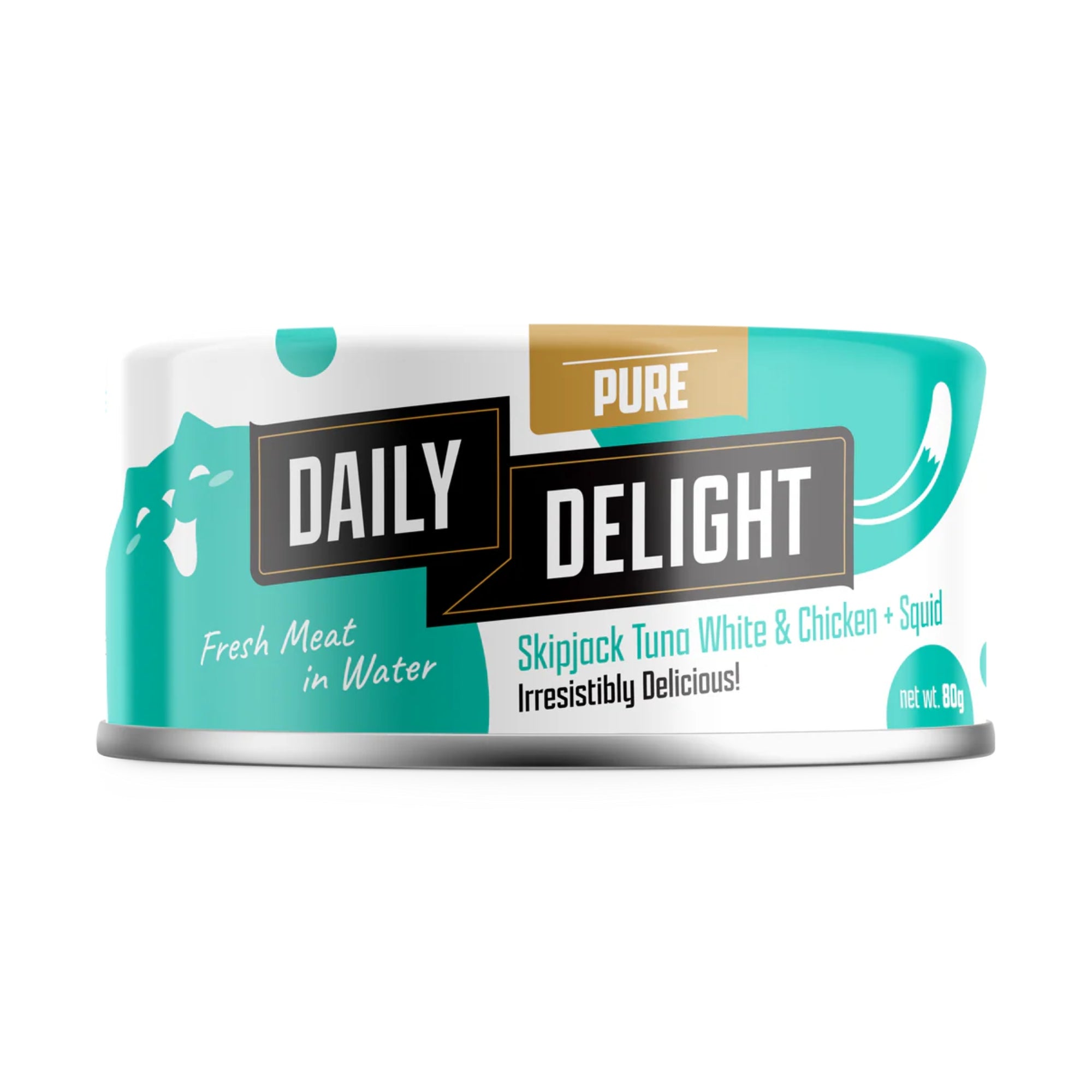 Daily Delight Canned Wet Food For Cats 80g (Pure Range) 24-Pack Cans