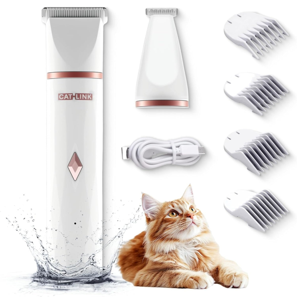 CATLINK Pet Trimmer for Cats & Dogs – Ultra-Quiet, IPX7