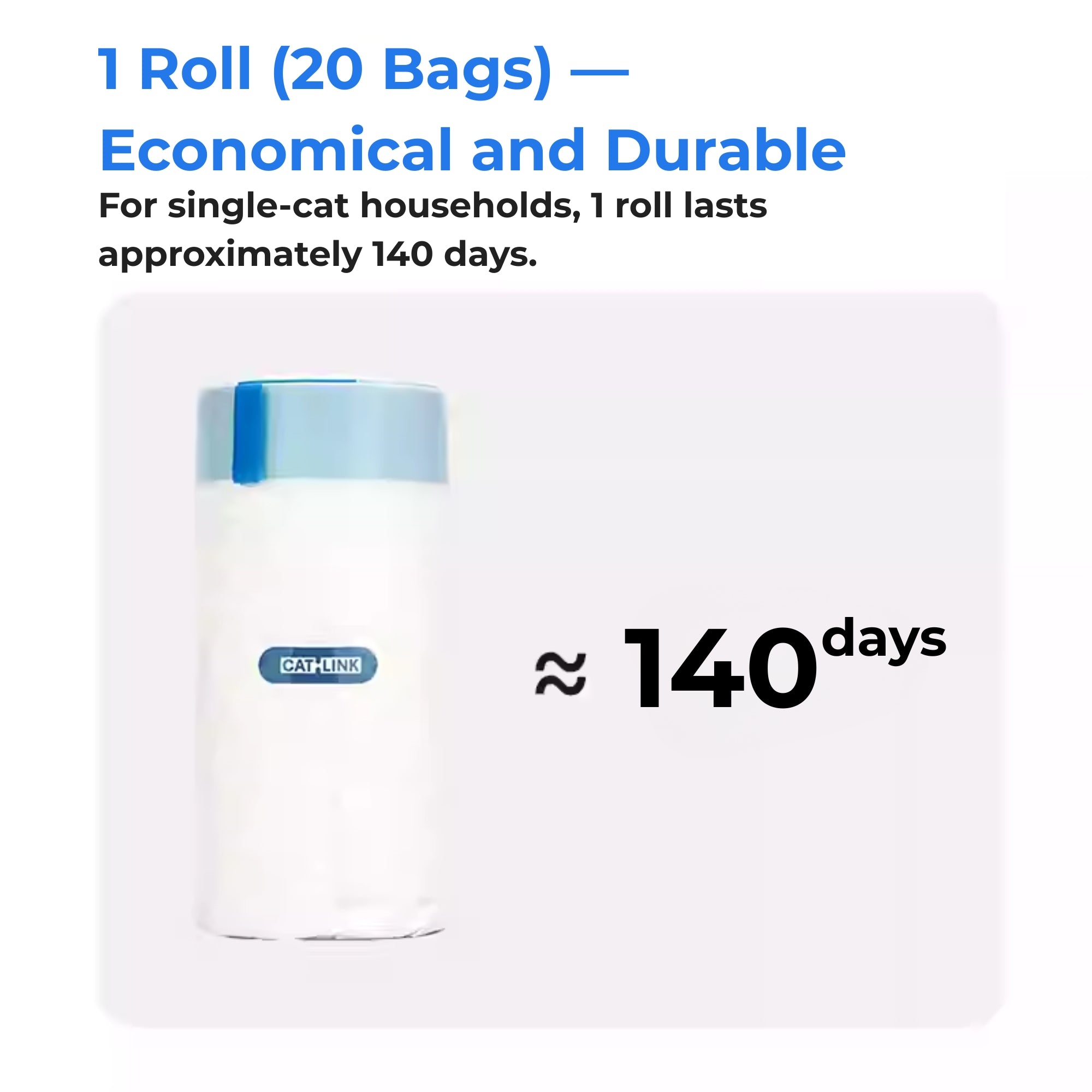 CATLINK Waste Bag for Scooper Open-X Automatic Cat Litter Box - 2 Rolls