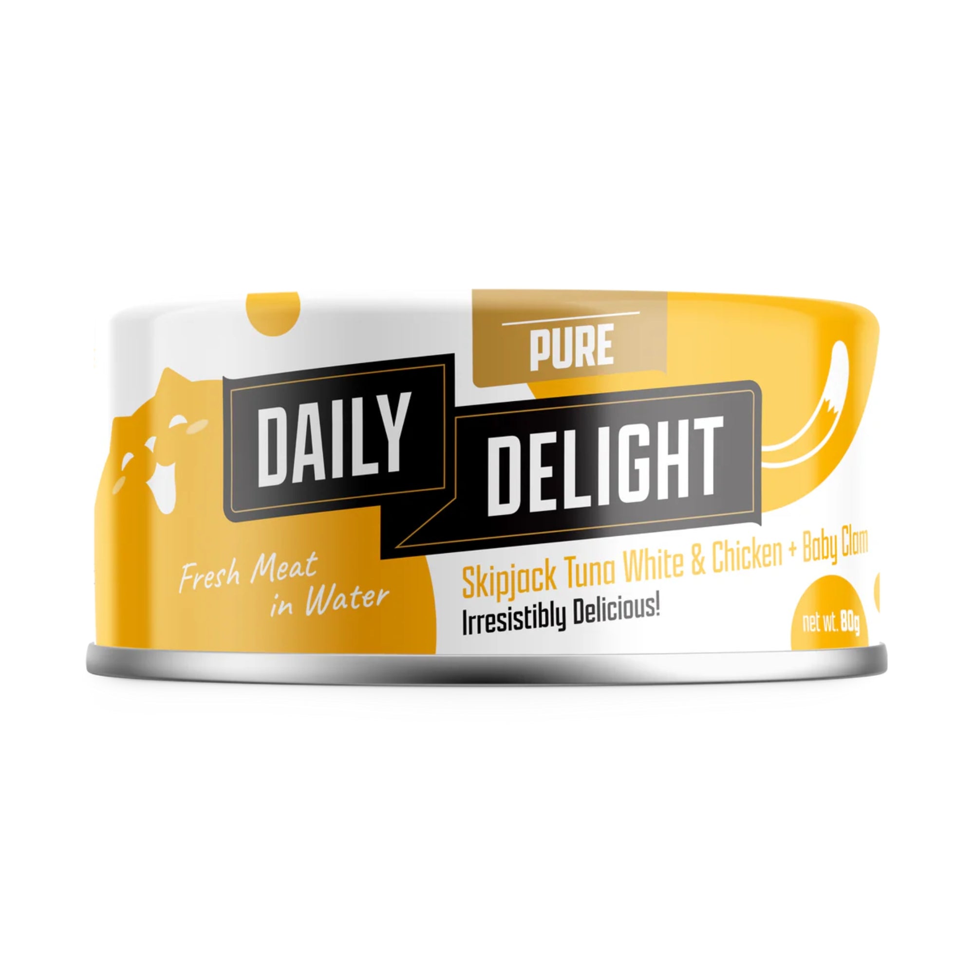 Daily Delight Canned Wet Food For Cats 80g (Pure Range) 24-Pack Cans