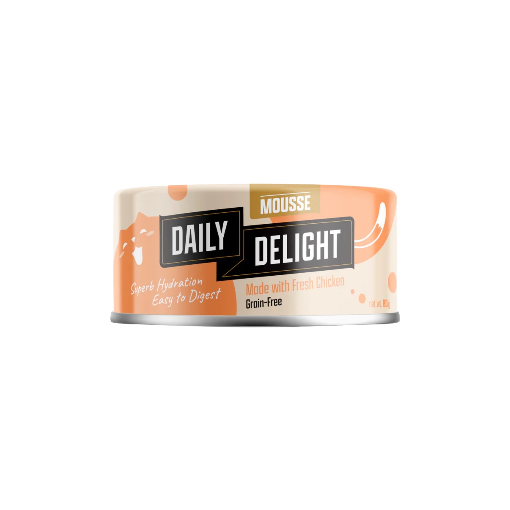 Daily Delight Canned Wet Food For Cats 80g (Mousse Range) 24-Pack Cans