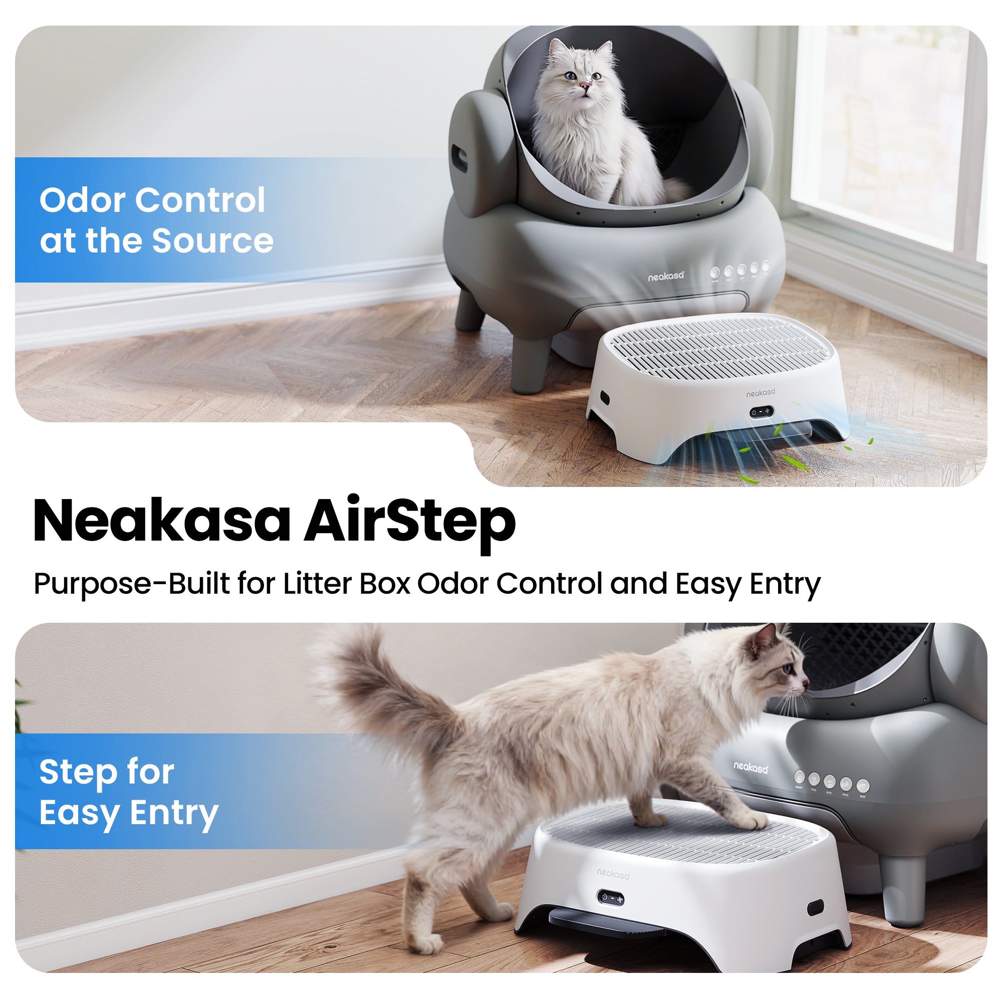 Neakasa AirStep Odor-Eliminating Cat Litter Box Step Purifier [Pre-Order] | ETA: 13 Feb 2026