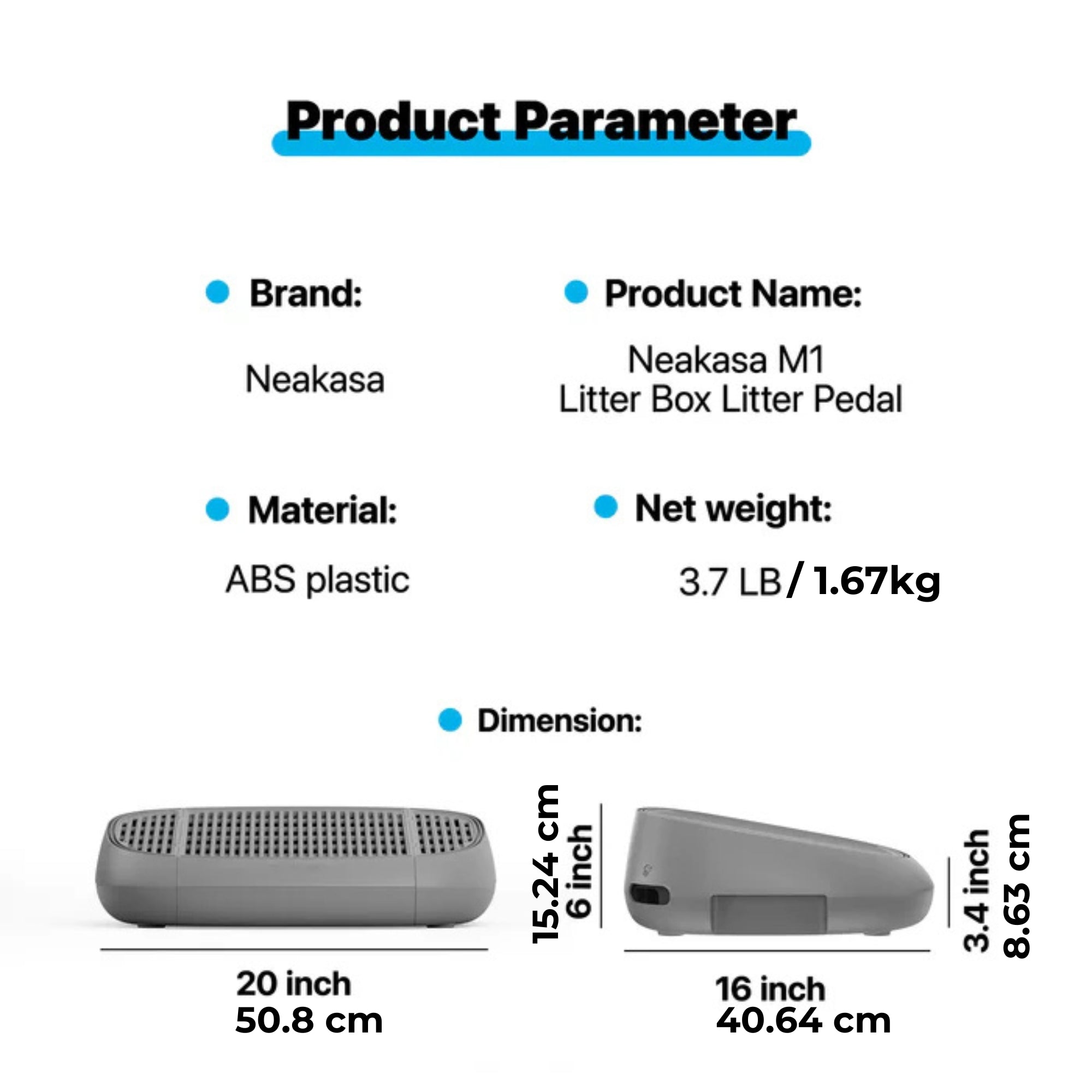 Cat Litter Ramp Step for Neakasa M1 and Other Litter Boxes