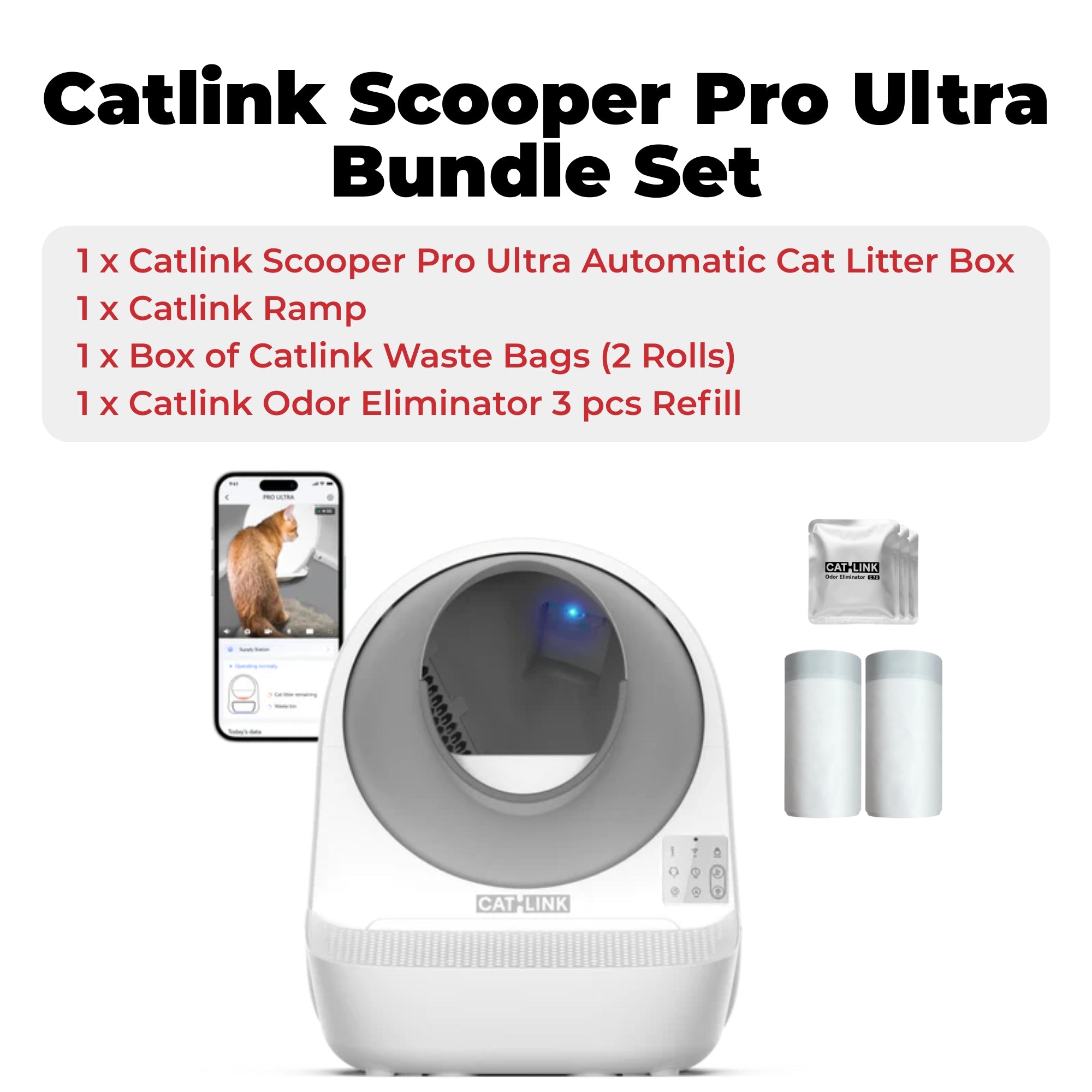 CATLINK AI 2.4/5GHz Camera Cat Litter Box - Scooper Pro Ultra