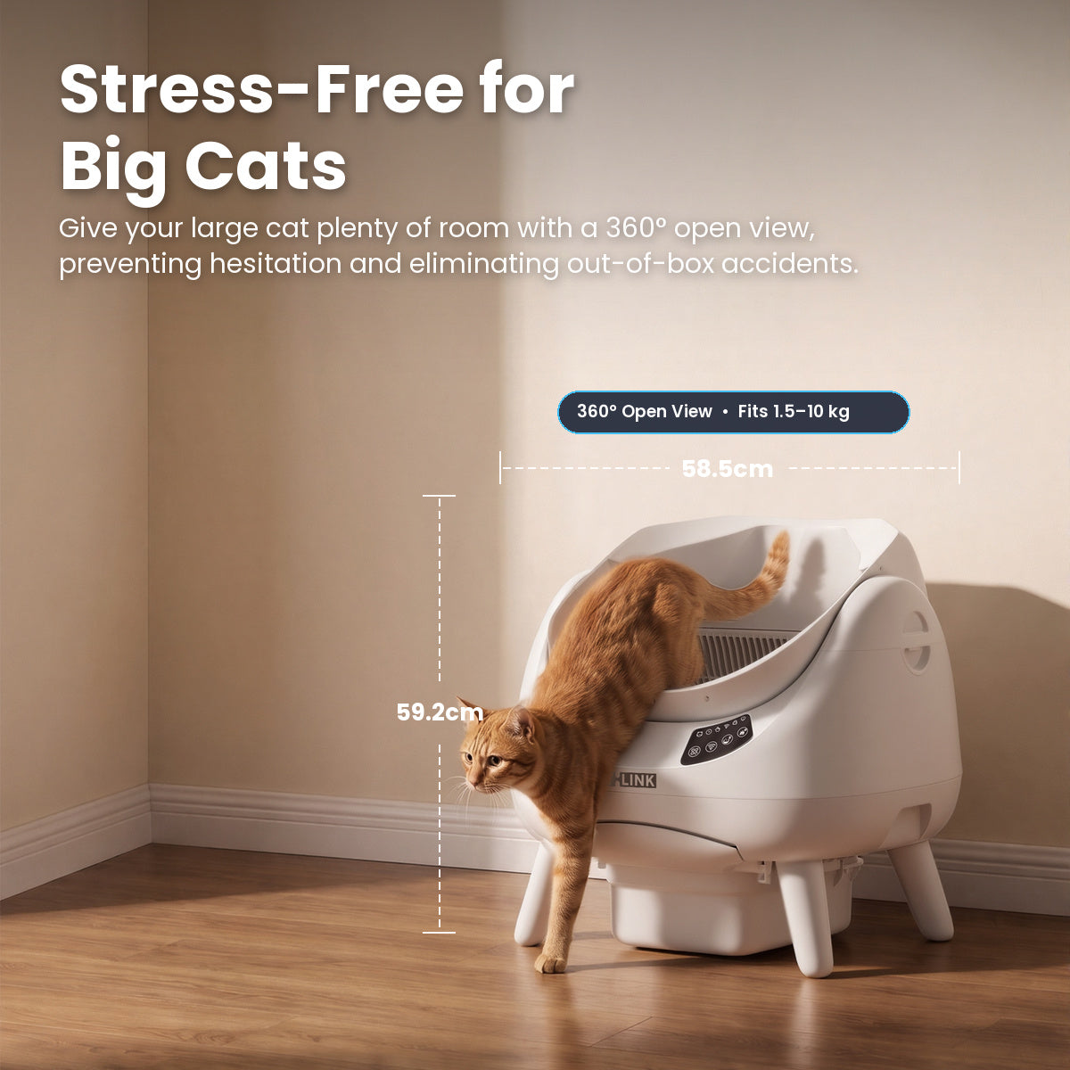 CATLINK Scooper Open-X Plus - Stress-Free 360 Open View