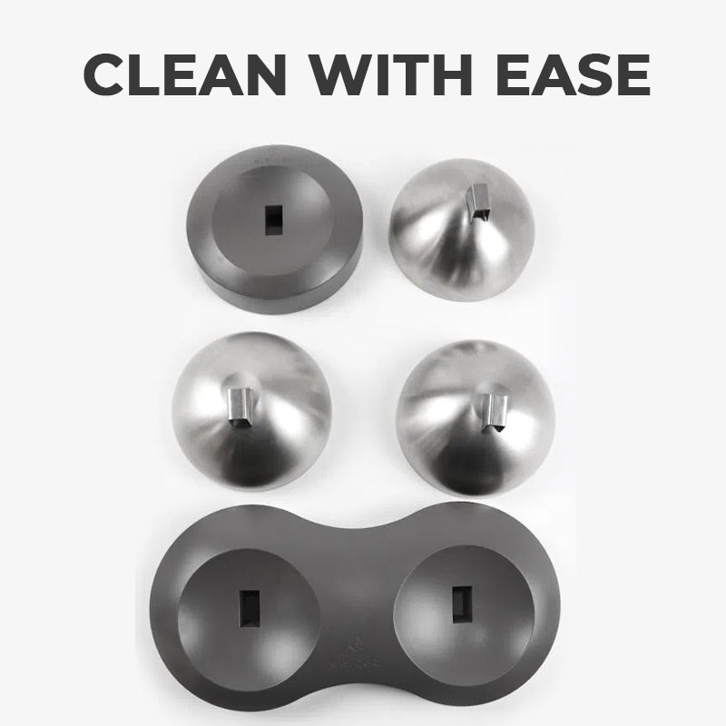 ELSPET Adjustable Stainless Steel Double Cat Pet Bowls - Clean with Ease
