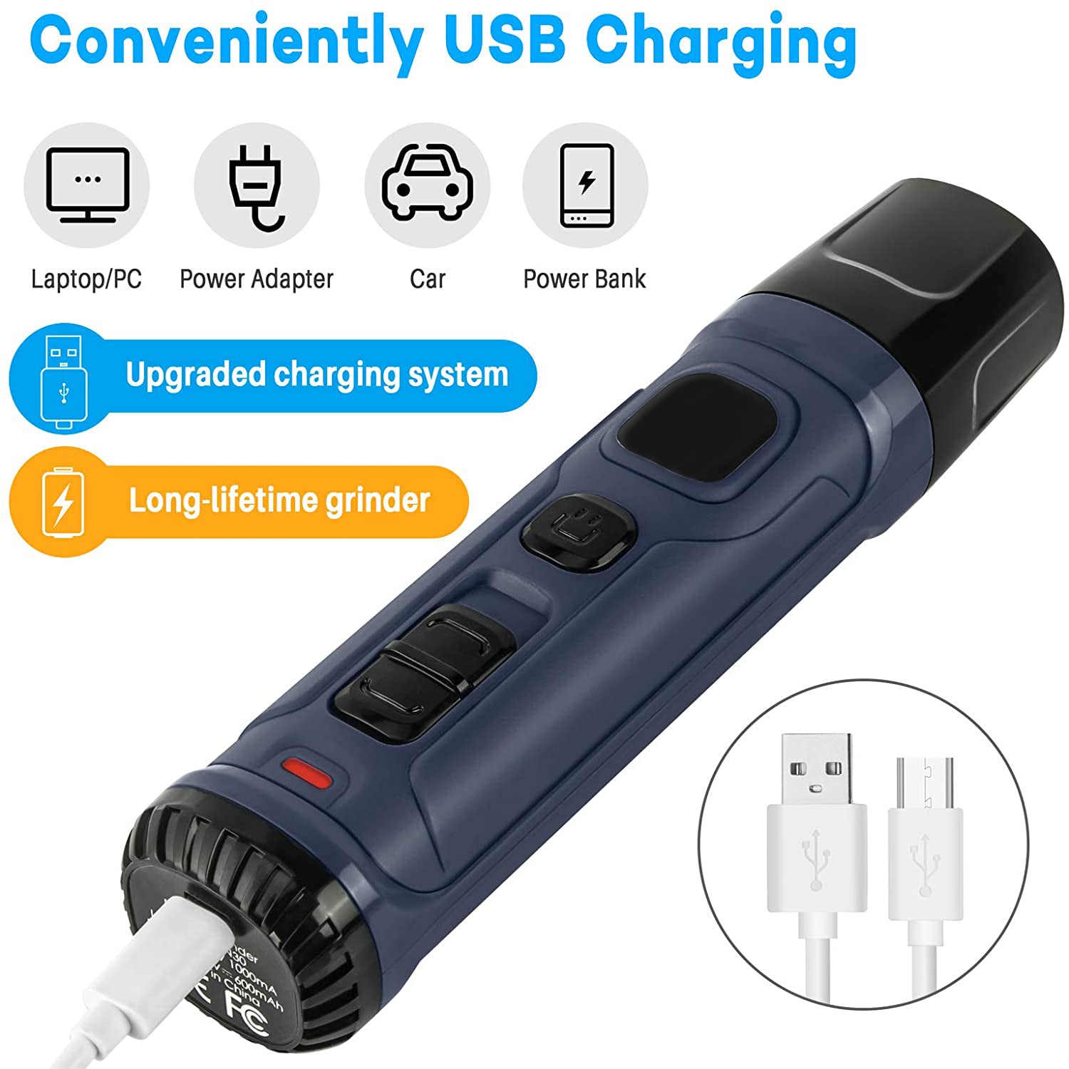 SmartpawLite Pet Nail Grinder Trimmer LED Model New Version - Convenient USB Charging and long-lasting
