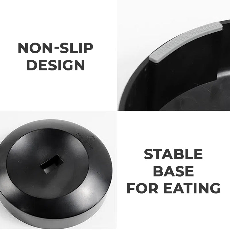 ELSPET Adjustable Stainless Steel Double Cat Pet Bowls - Non-Slip Design and Stable Base for Eating