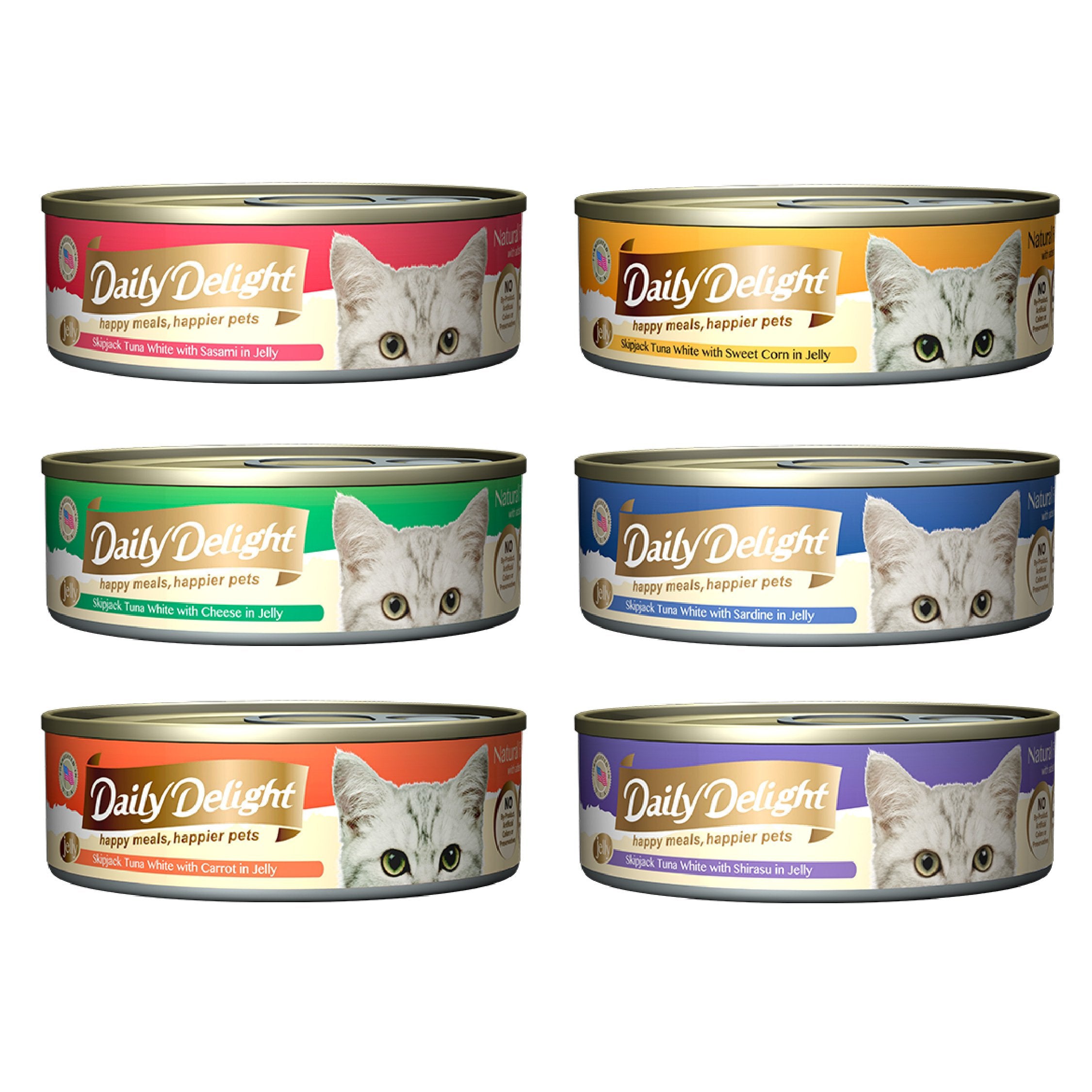 Daily Delight Canned Wet Food For Cats 80g (Jelly Range) - 6 Flavours