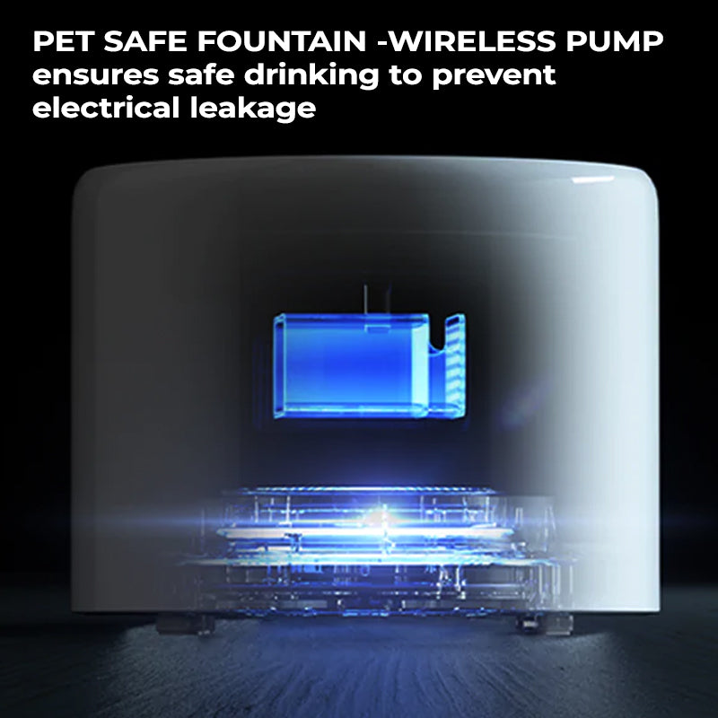 PETKIT Pet Water Fountain Gen 6 (APP) - Wireless Pump ensures safe drinking