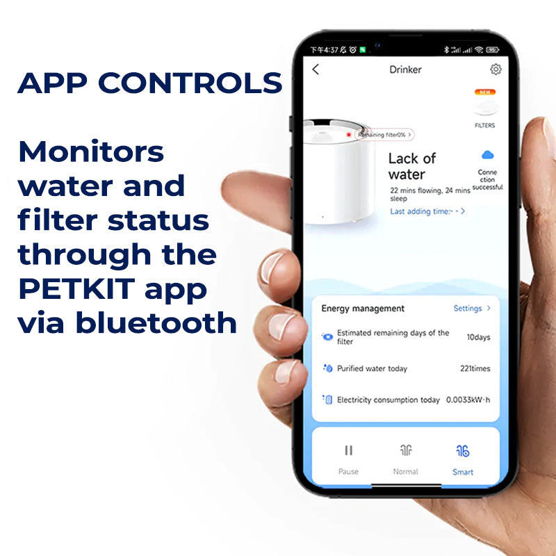 PETKIT Pet Water Fountain Gen 6 (APP) - App Control via Bluetooth