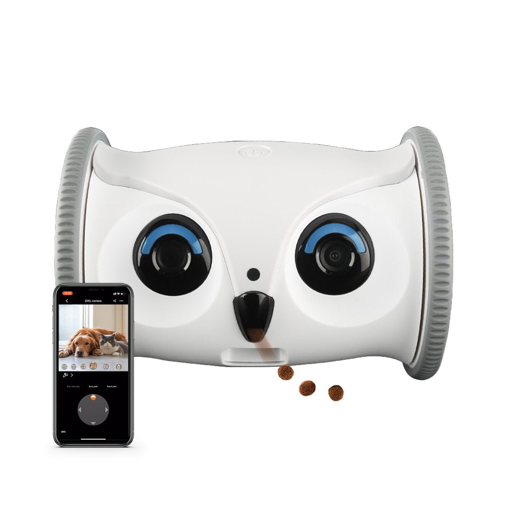 Skymee Owl Robot Pet Camera & Pet Treats Dispenser