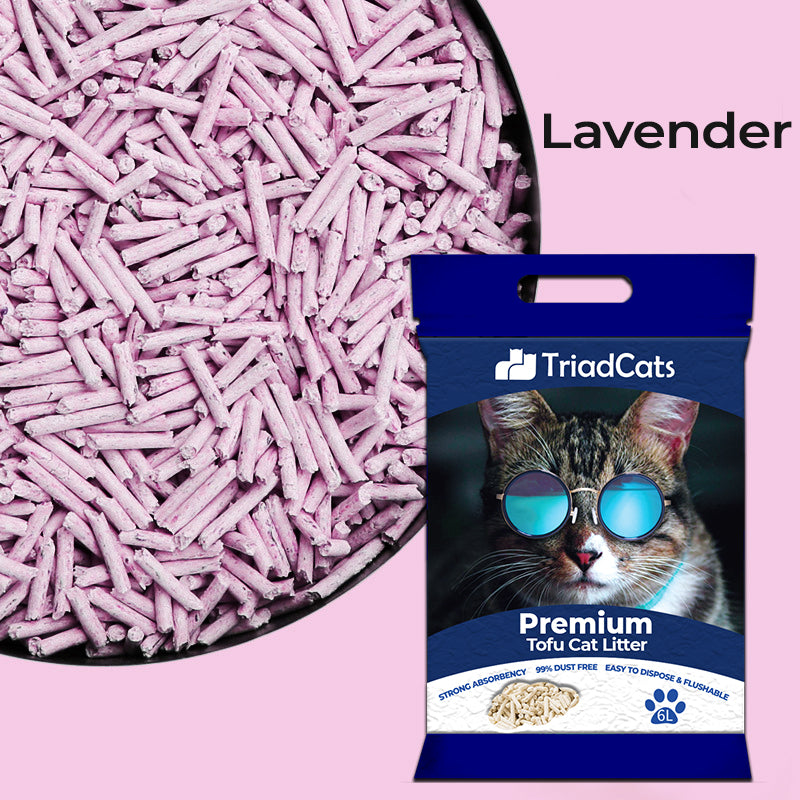 Triadcats Premium Tofu Cat Litter 6L - Lavender flavour
