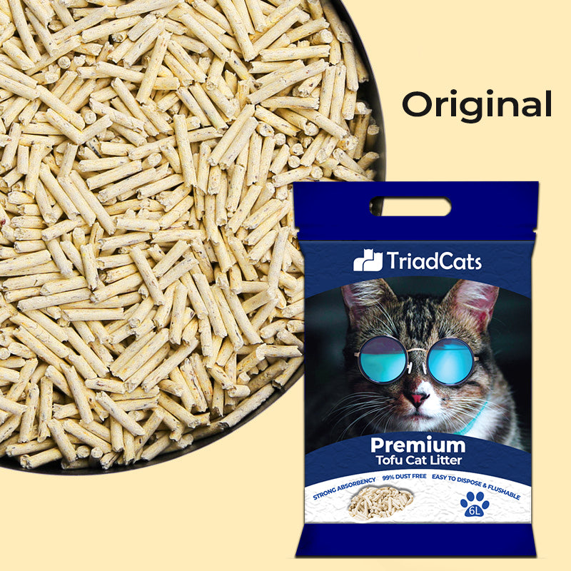 Triadcats Premium Tofu Cat Litter 6L - Original flavour
